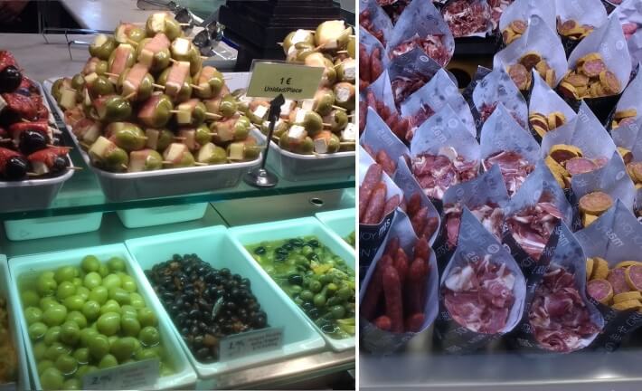 Variedades encontradas no Mercado San Miguel