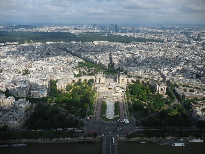 Vista do topo da torre Eiffel