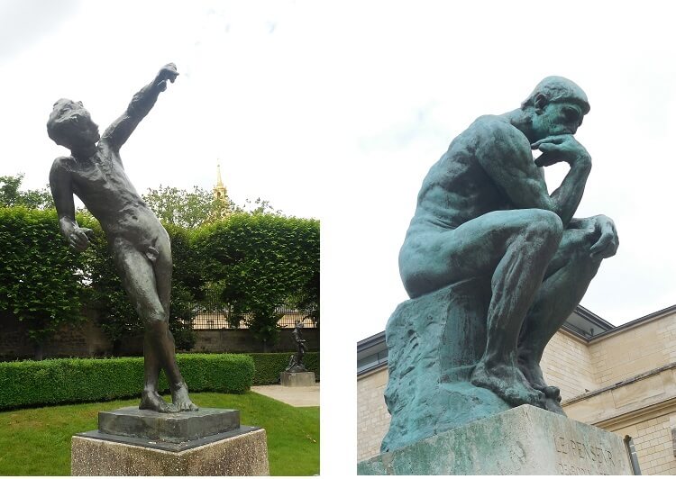 Esculturas encontradas no jardim do Museu Rodin