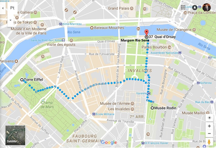 Mapa dia 4 em Paris