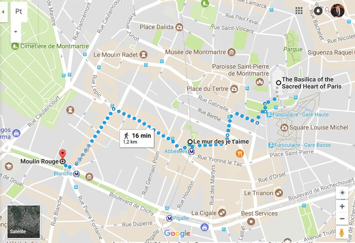 Mapa dia 2 em Paris