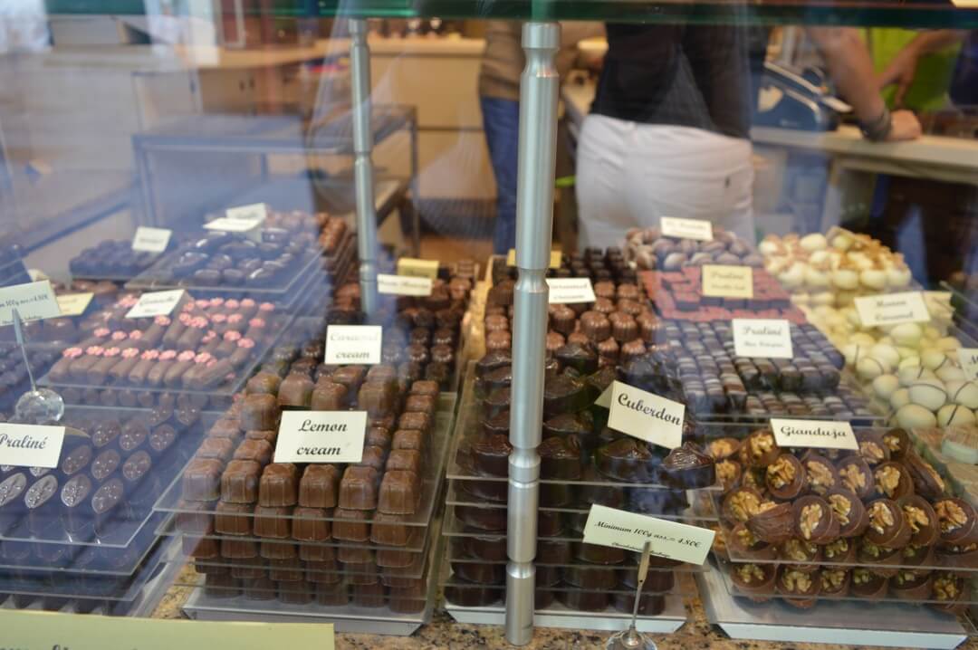 Chocolates em Bruges